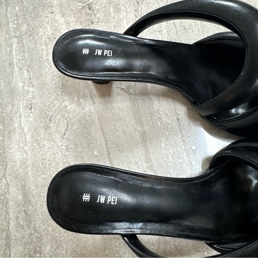 JW PEI Black Padded Mule Heels - Picture 5 of 7